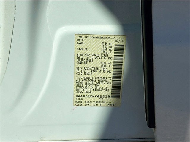 2013 Nissan Frontier SV